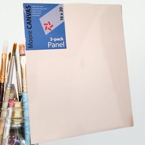 NWT  3-PK 100% Cotton Canvas  Panels 16" x 20"